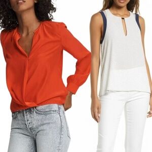 2 Rag & Bone Women's Silk‎ Blouses Bundle Size M